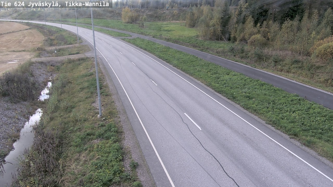Weather Camera Image Väg 624 Jyväskylä, Tikka-Mannila, Jyväskylä, Keski-Suomi