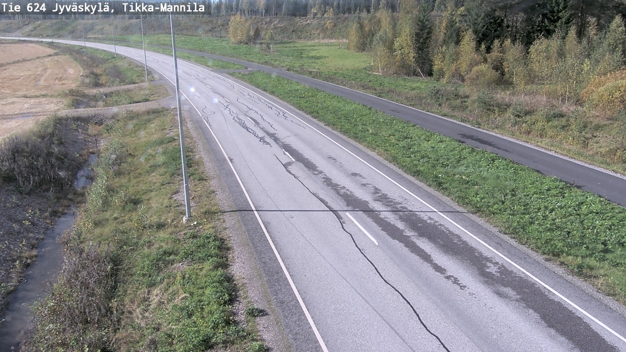 Weather Camera Image Väg 624 Jyväskylä, Tikka-Mannila, Jyväskylä, Keski-Suomi