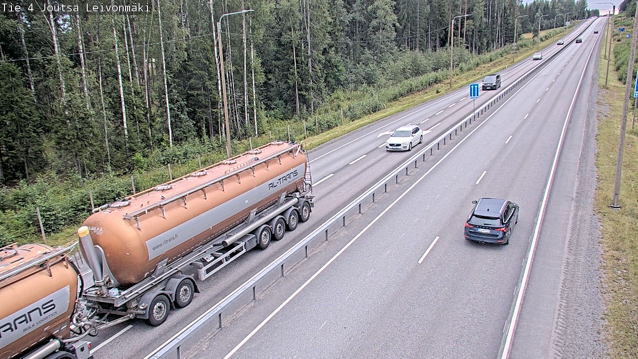 Weather Camera Image Väg 4 Joutsa Leivonmäki, Joutsa, Keski-Suomi