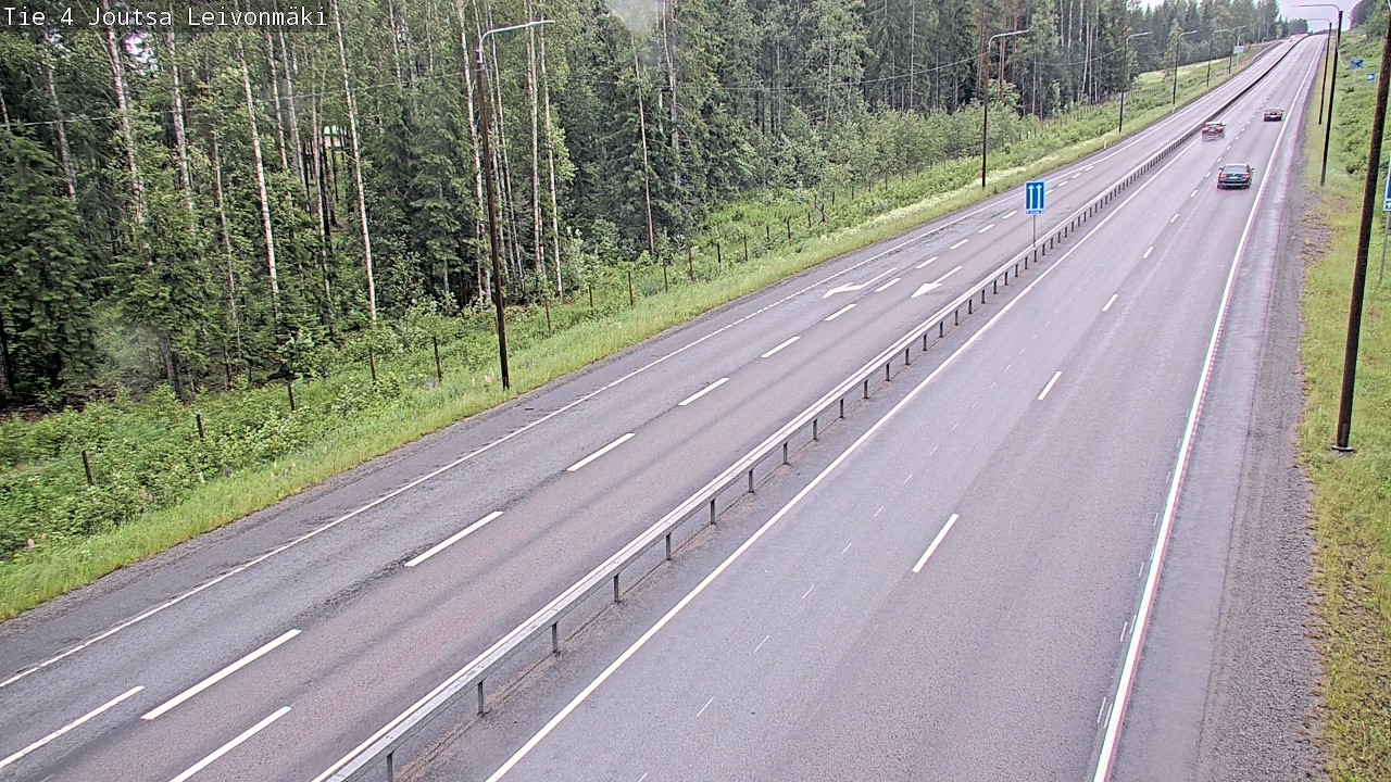 Weather Camera Image Väg 4 Joutsa Leivonmäki, Joutsa, Keski-Suomi