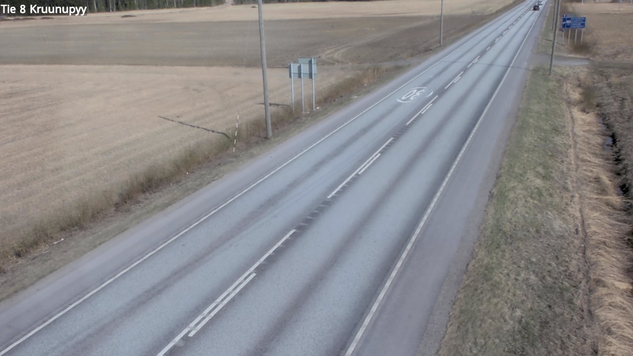 Weather Camera Image Väg 8 Kronoby, Kruunupyy, Pohjanmaa