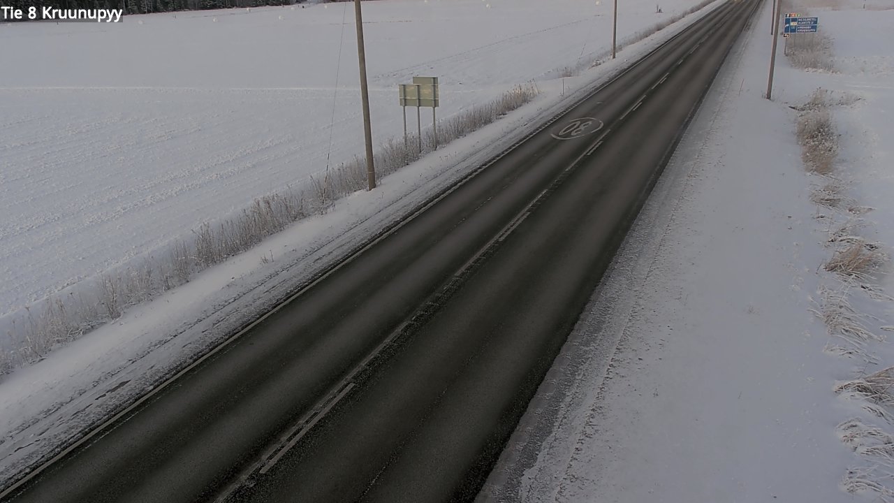 Weather Camera Image Väg 8 Kronoby, Kruunupyy, Pohjanmaa