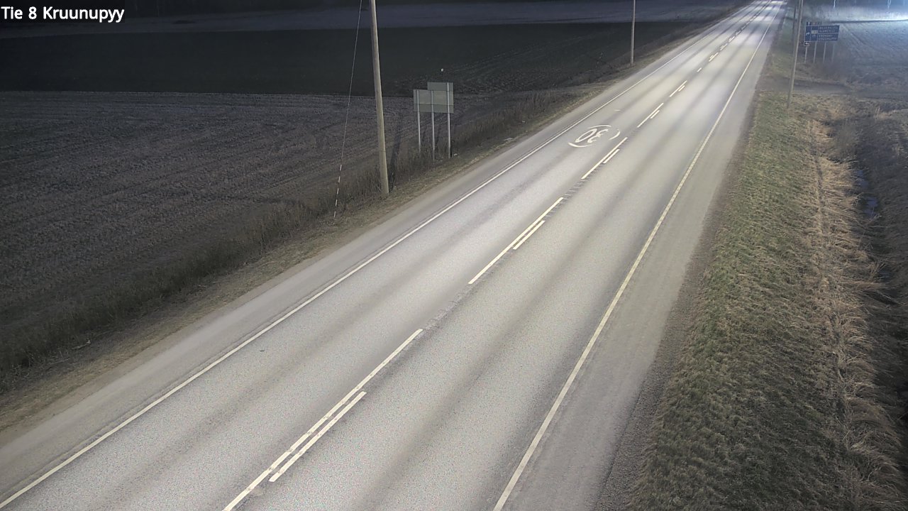 Weather Camera Image Road 8 Kruunupyy, Kruunupyy, Pohjanmaa