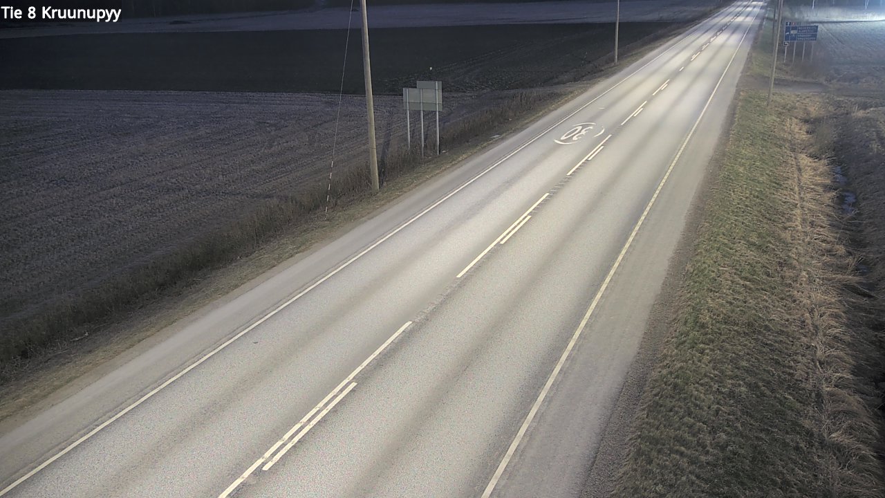 Weather Camera Image Road 8 Kruunupyy, Kruunupyy, Pohjanmaa