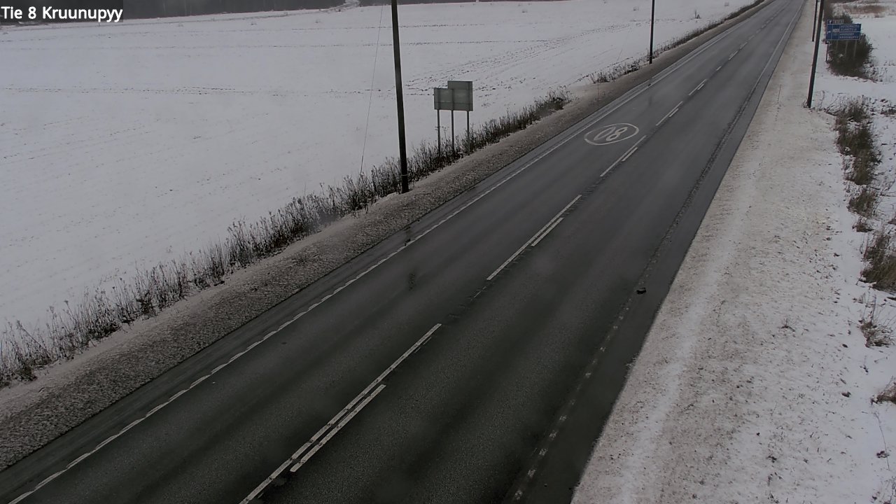 Weather Camera Image Väg 8 Kronoby, Kruunupyy, Pohjanmaa