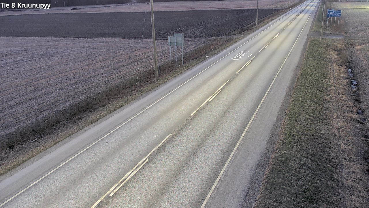 Weather Camera Image Väg 8 Kronoby, Kruunupyy, Pohjanmaa
