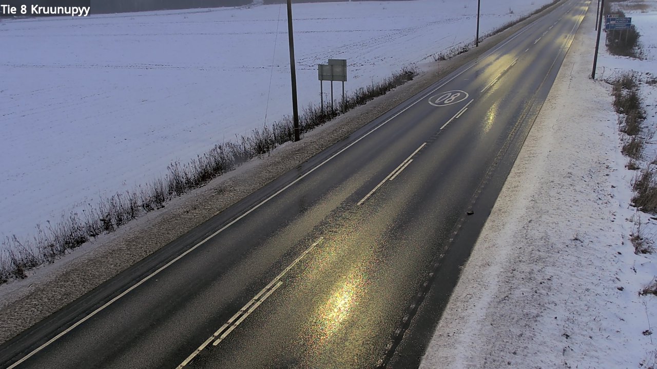 Weather Camera Image Väg 8 Kronoby, Kruunupyy, Pohjanmaa