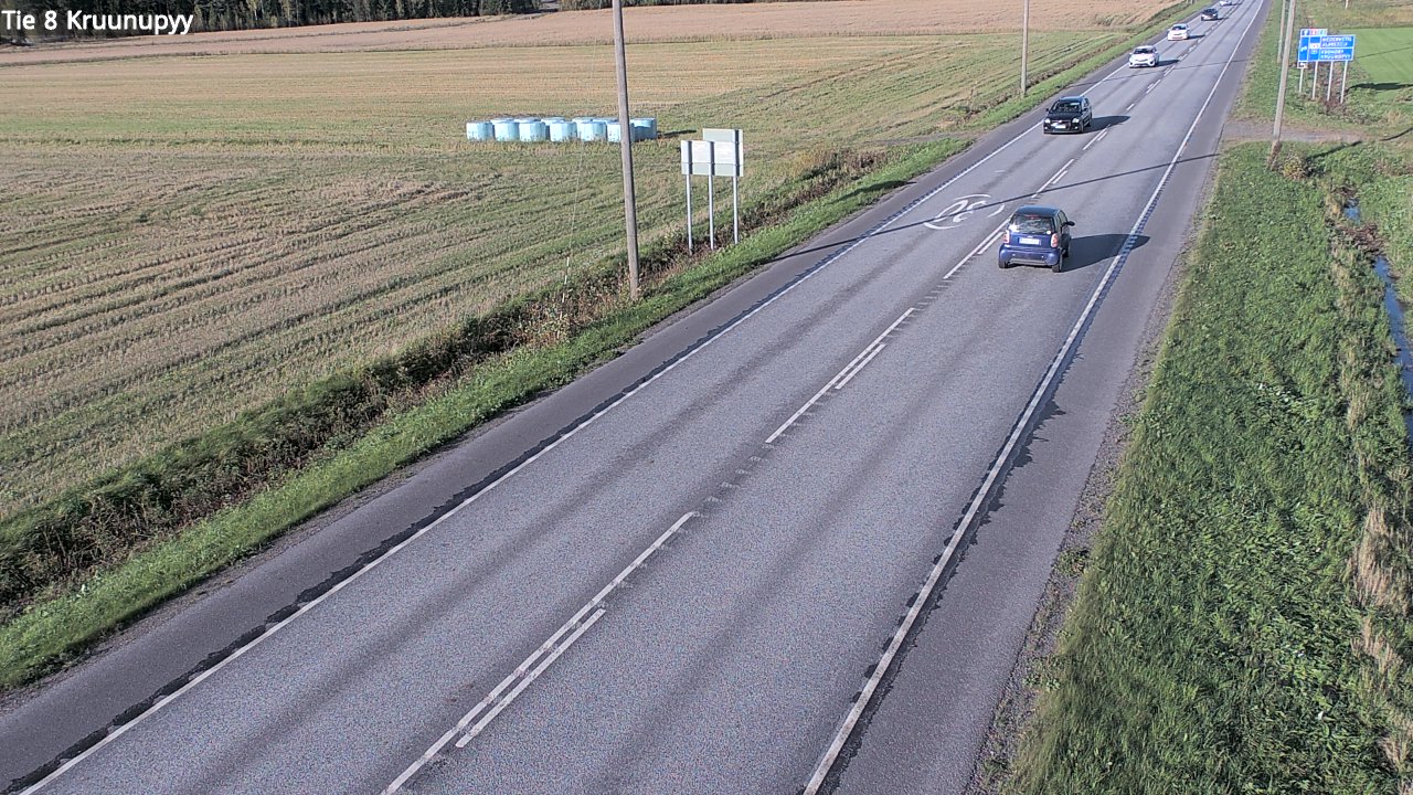 Weather Camera Image Väg 8 Kronoby, Kruunupyy, Pohjanmaa