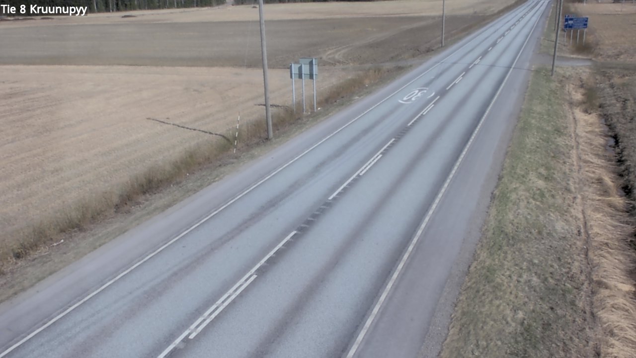 Weather Camera Image Väg 8 Kronoby, Kruunupyy, Pohjanmaa