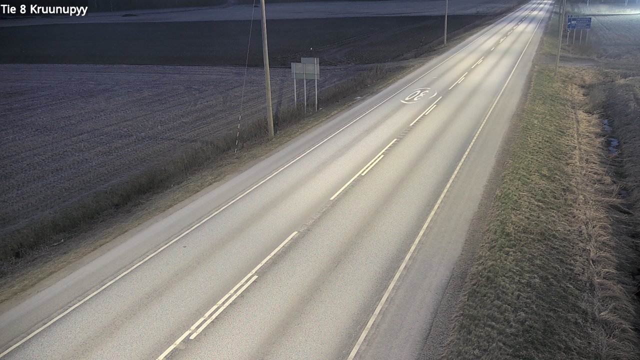Weather Camera Image Road 8 Kruunupyy, Kruunupyy, Pohjanmaa