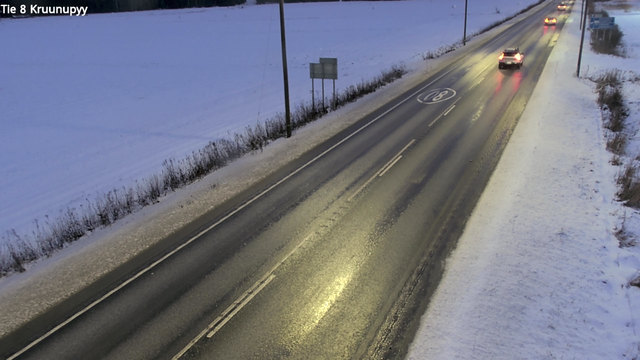 Weather Camera Image Väg 8 Kronoby, Kruunupyy, Pohjanmaa