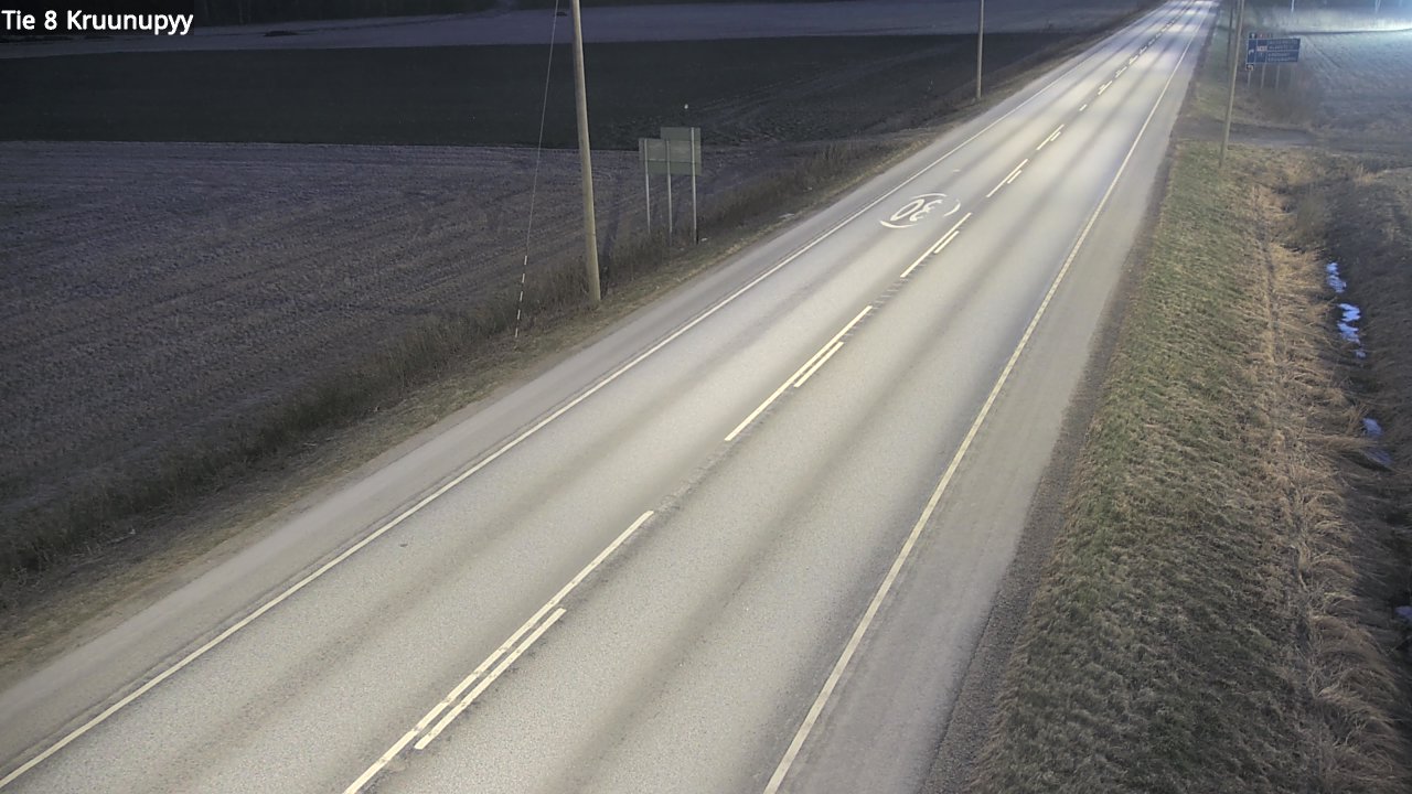 Weather Camera Image Väg 8 Kronoby, Kruunupyy, Pohjanmaa