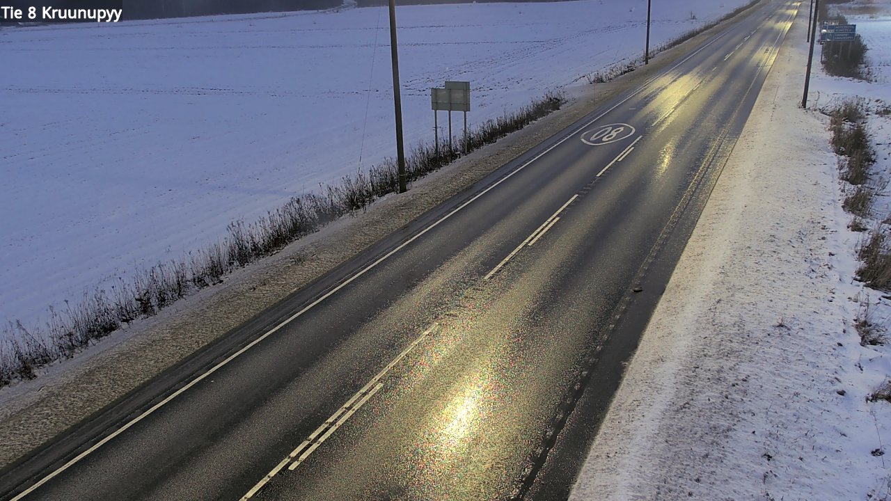 Weather Camera Image Väg 8 Kronoby, Kruunupyy, Pohjanmaa
