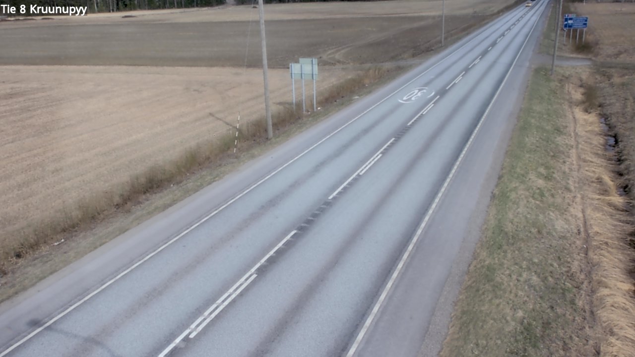 Weather Camera Image Väg 8 Kronoby, Kruunupyy, Pohjanmaa