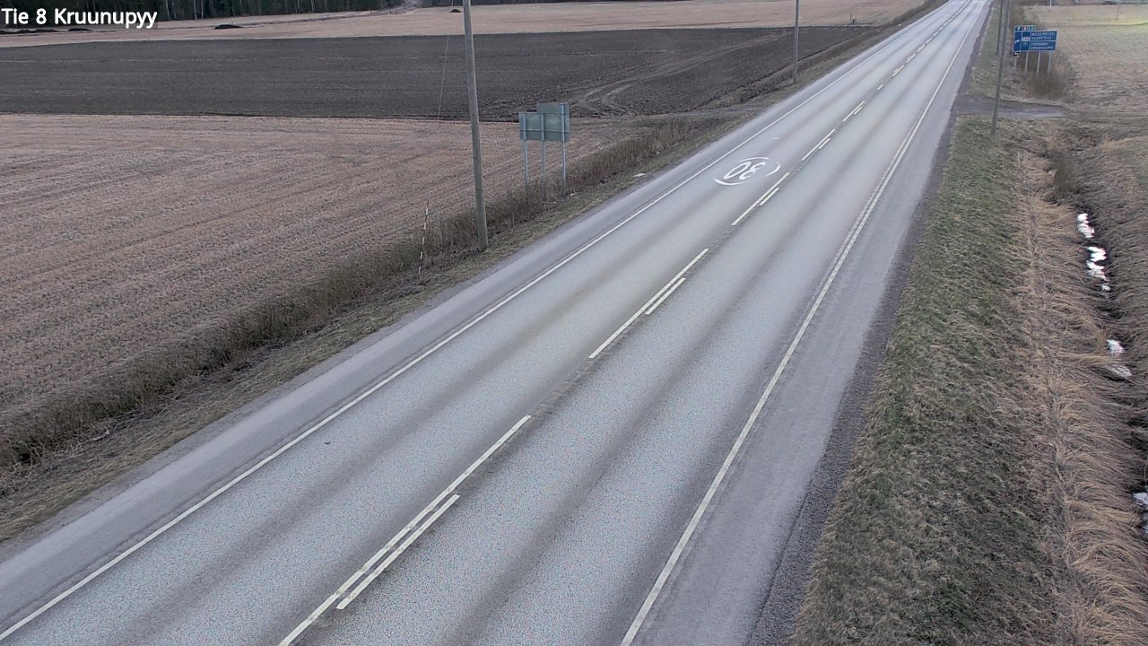 Weather Camera Image Väg 8 Kronoby, Kruunupyy, Pohjanmaa