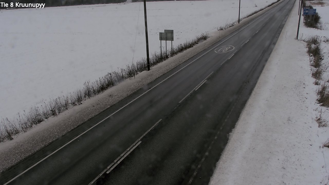 Weather Camera Image Väg 8 Kronoby, Kruunupyy, Pohjanmaa