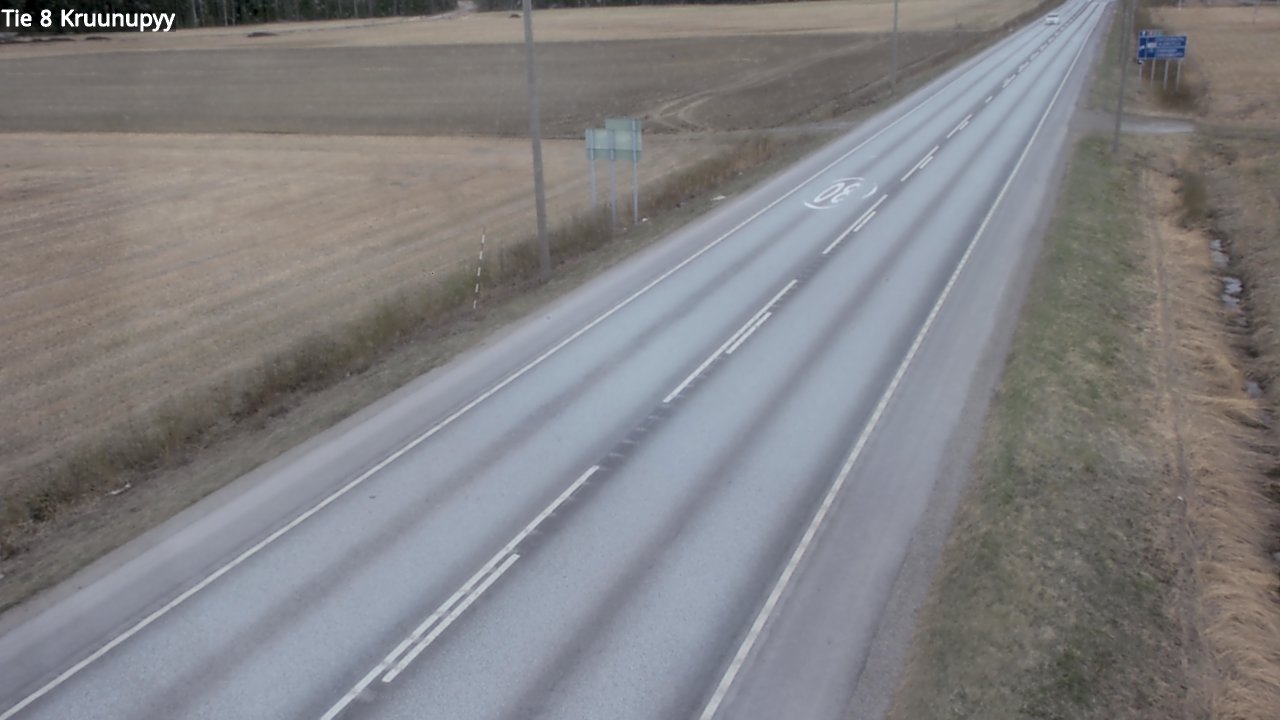 Weather Camera Image Väg 8 Kronoby, Kruunupyy, Pohjanmaa