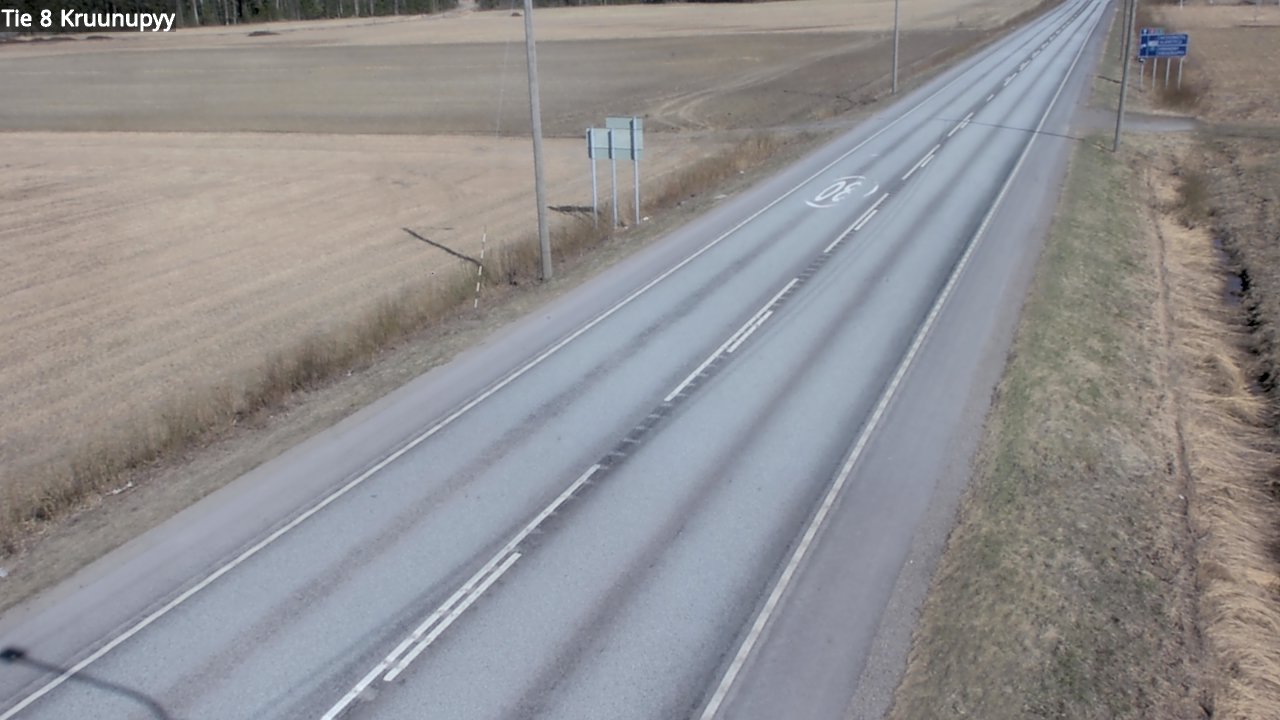 Weather Camera Image Road 8 Kruunupyy, Kruunupyy, Pohjanmaa
