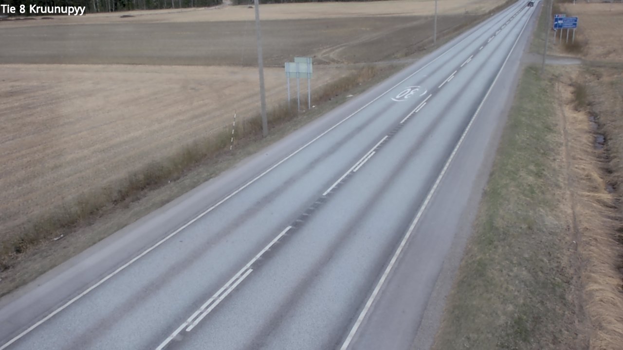 Weather Camera Image Väg 8 Kronoby, Kruunupyy, Pohjanmaa