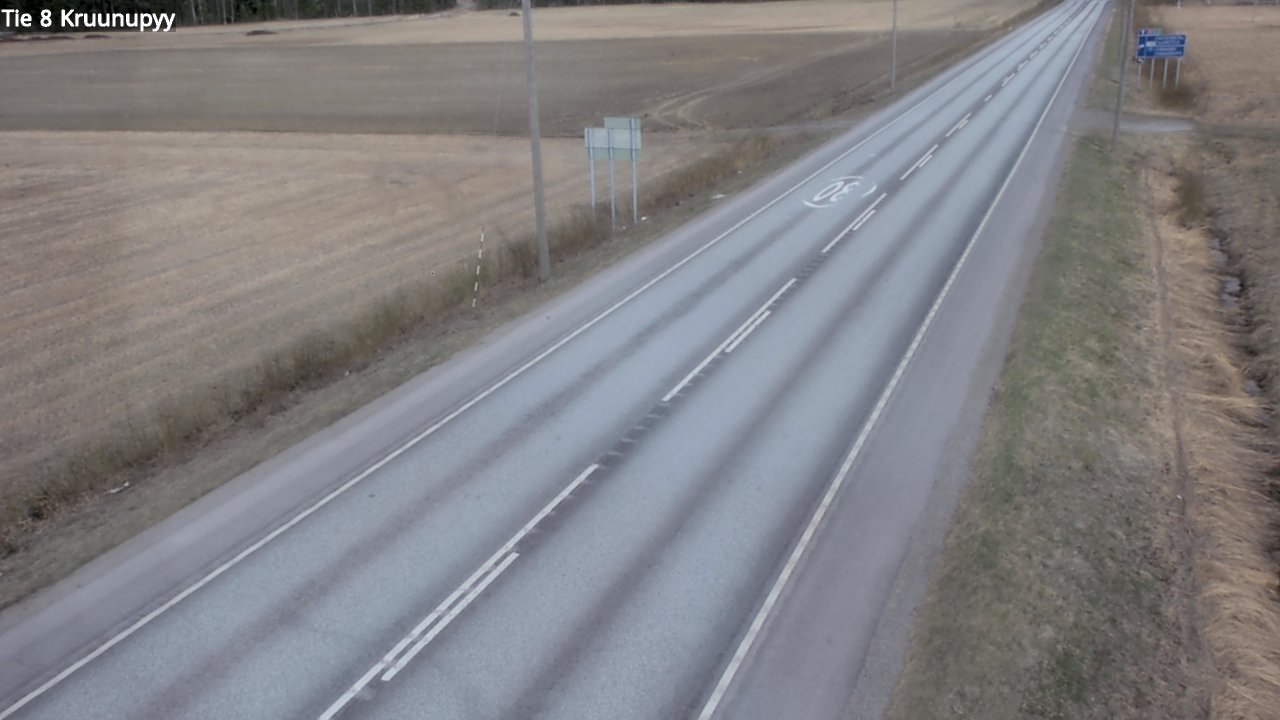 Weather Camera Image Väg 8 Kronoby, Kruunupyy, Pohjanmaa