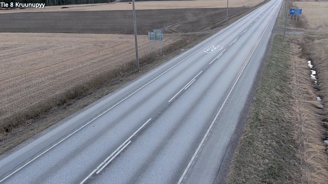 Weather Camera Image Väg 8 Kronoby, Kruunupyy, Pohjanmaa