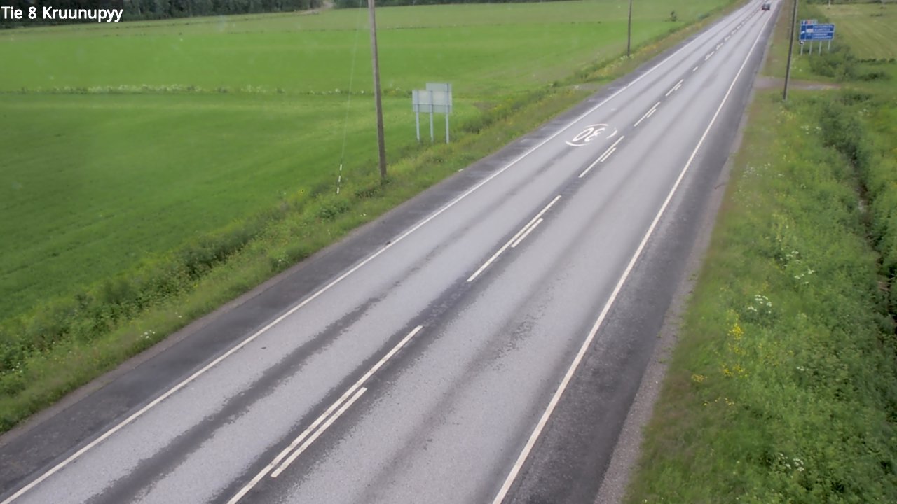 Weather Camera Image Road 8 Kruunupyy, Kruunupyy, Pohjanmaa