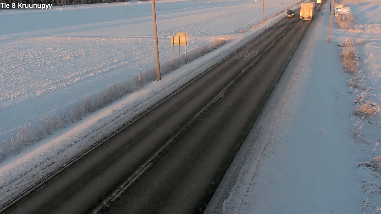 Weather Camera Image Väg 8 Kronoby, Kruunupyy, Pohjanmaa