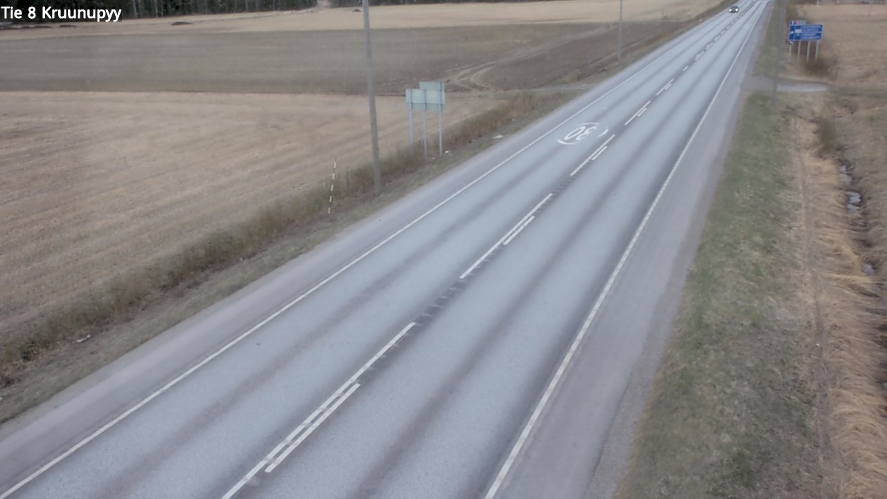 Weather Camera Image Väg 8 Kronoby, Kruunupyy, Pohjanmaa