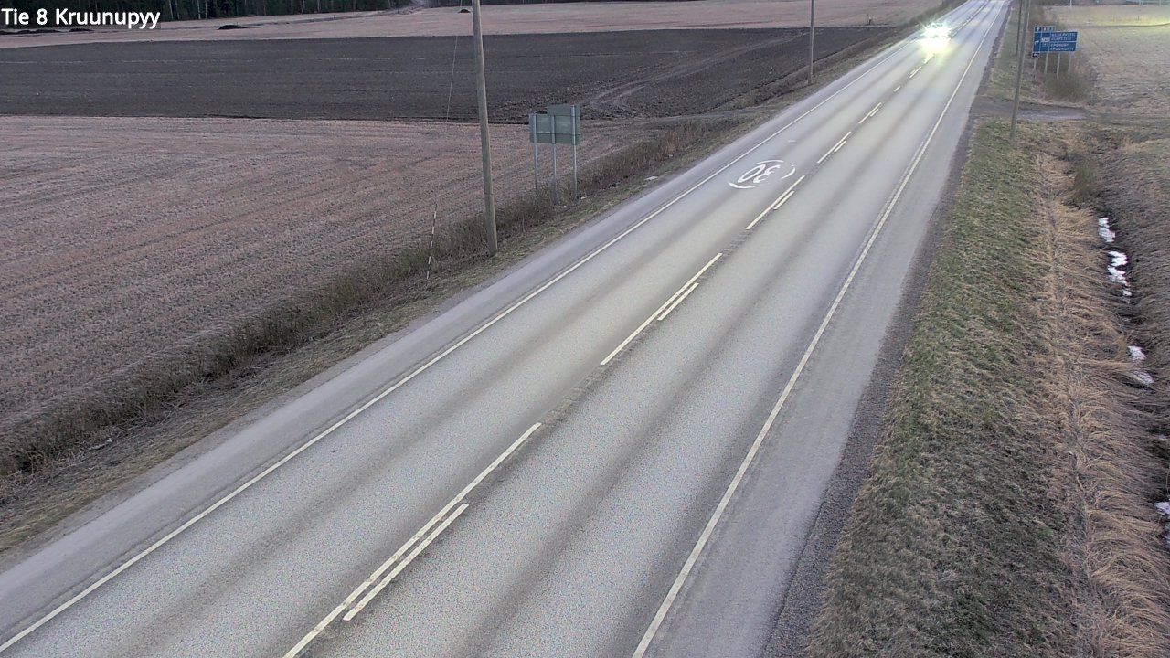 Weather Camera Image Väg 8 Kronoby, Kruunupyy, Pohjanmaa