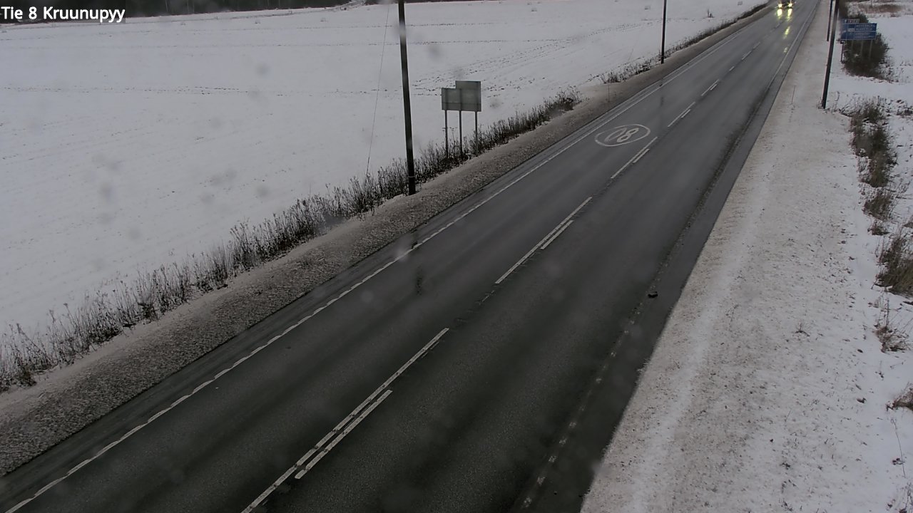 Weather Camera Image Väg 8 Kronoby, Kruunupyy, Pohjanmaa