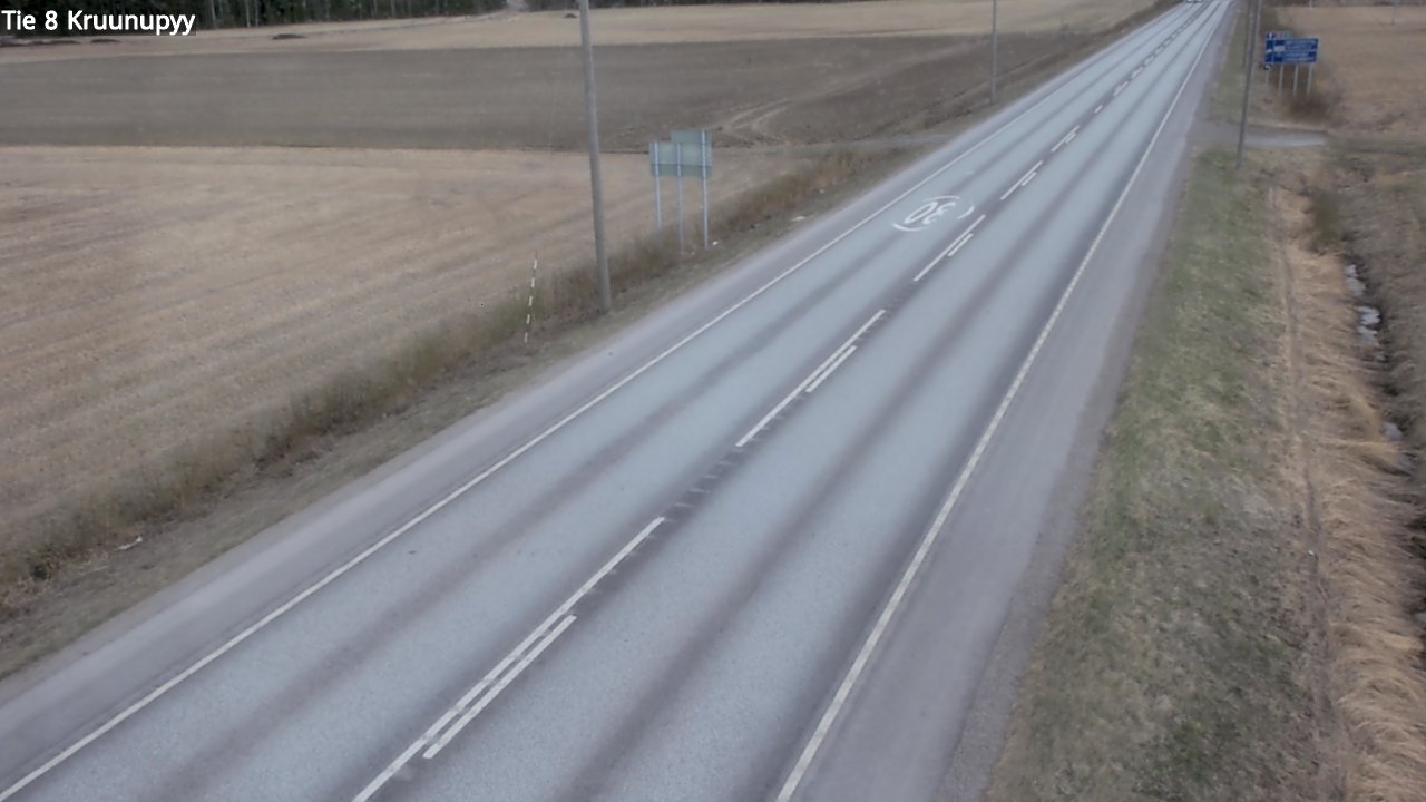 Weather Camera Image Väg 8 Kronoby, Kruunupyy, Pohjanmaa