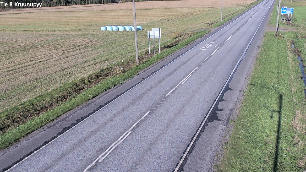 Weather Camera Image Väg 8 Kronoby, Kruunupyy, Pohjanmaa