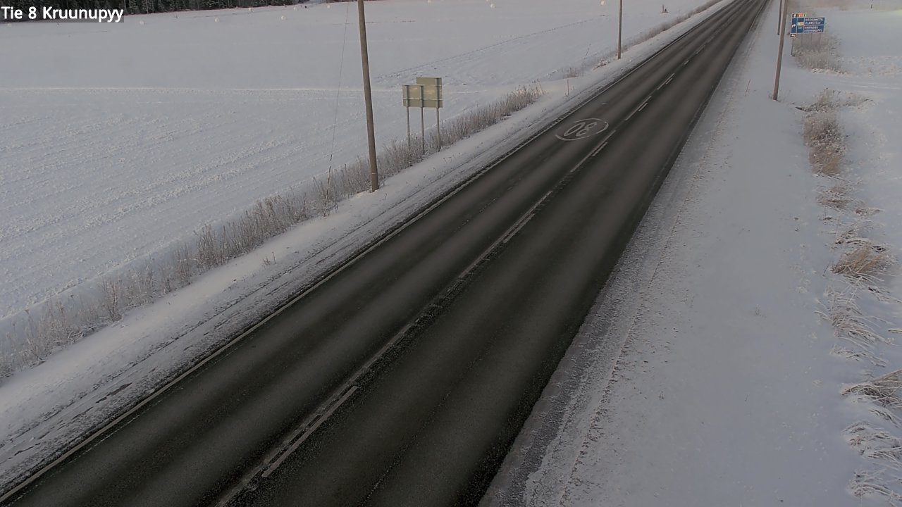 Weather Camera Image Väg 8 Kronoby, Kruunupyy, Pohjanmaa