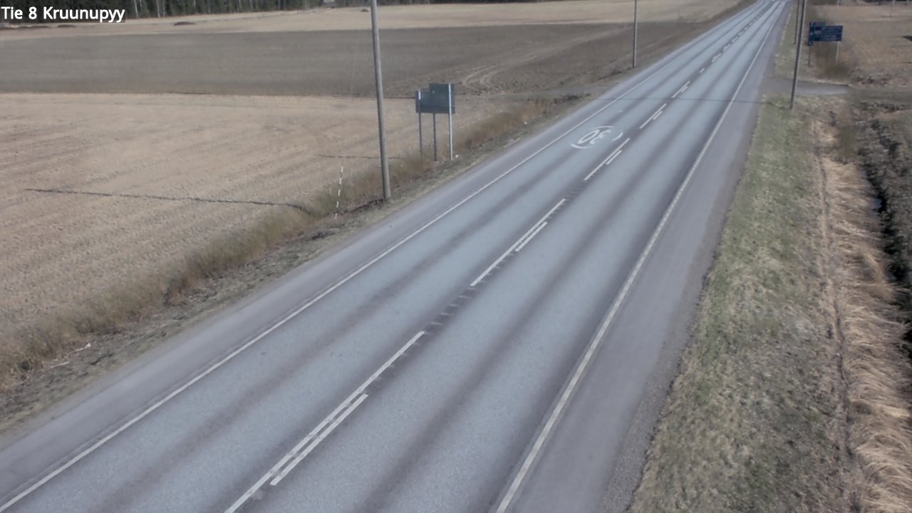 Weather Camera Image Väg 8 Kronoby, Kruunupyy, Pohjanmaa