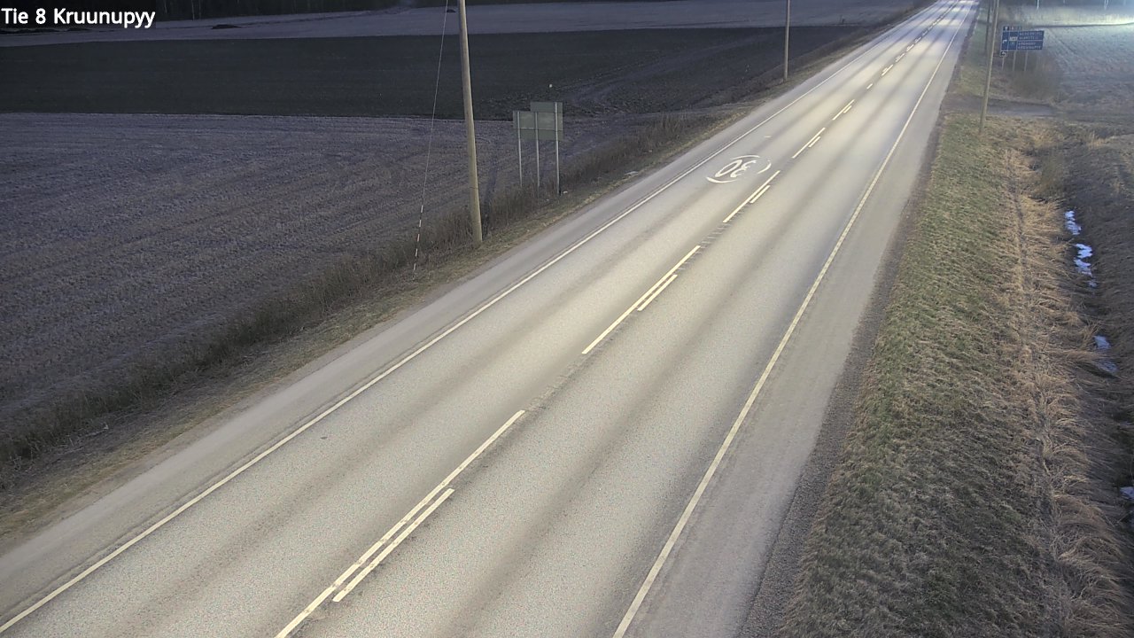 Weather Camera Image Väg 8 Kronoby, Kruunupyy, Pohjanmaa
