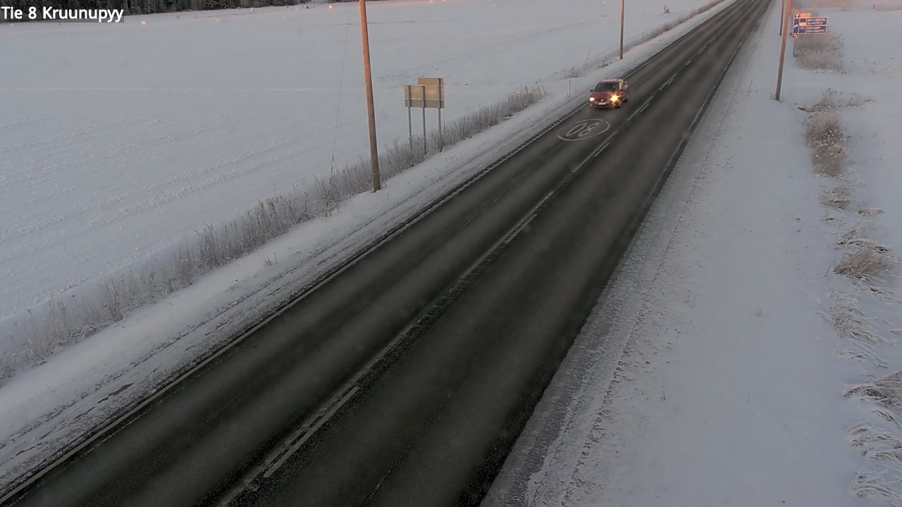 Weather Camera Image Väg 8 Kronoby, Kruunupyy, Pohjanmaa
