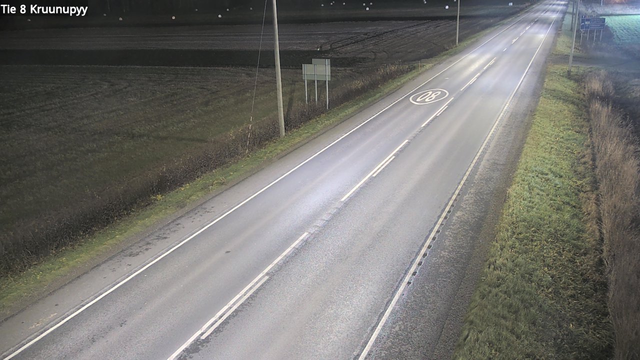 Weather Camera Image Väg 8 Kronoby, Kruunupyy, Pohjanmaa