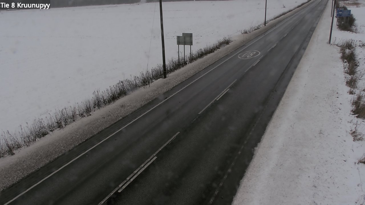 Weather Camera Image Väg 8 Kronoby, Kruunupyy, Pohjanmaa