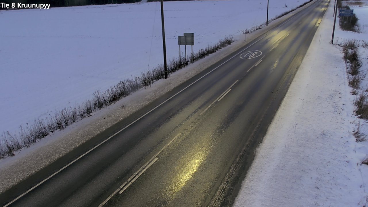 Weather Camera Image Väg 8 Kronoby, Kruunupyy, Pohjanmaa