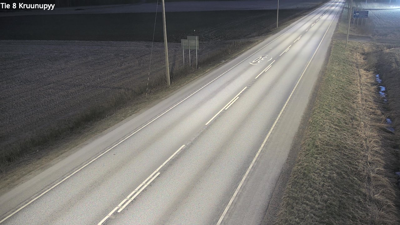Weather Camera Image Väg 8 Kronoby, Kruunupyy, Pohjanmaa