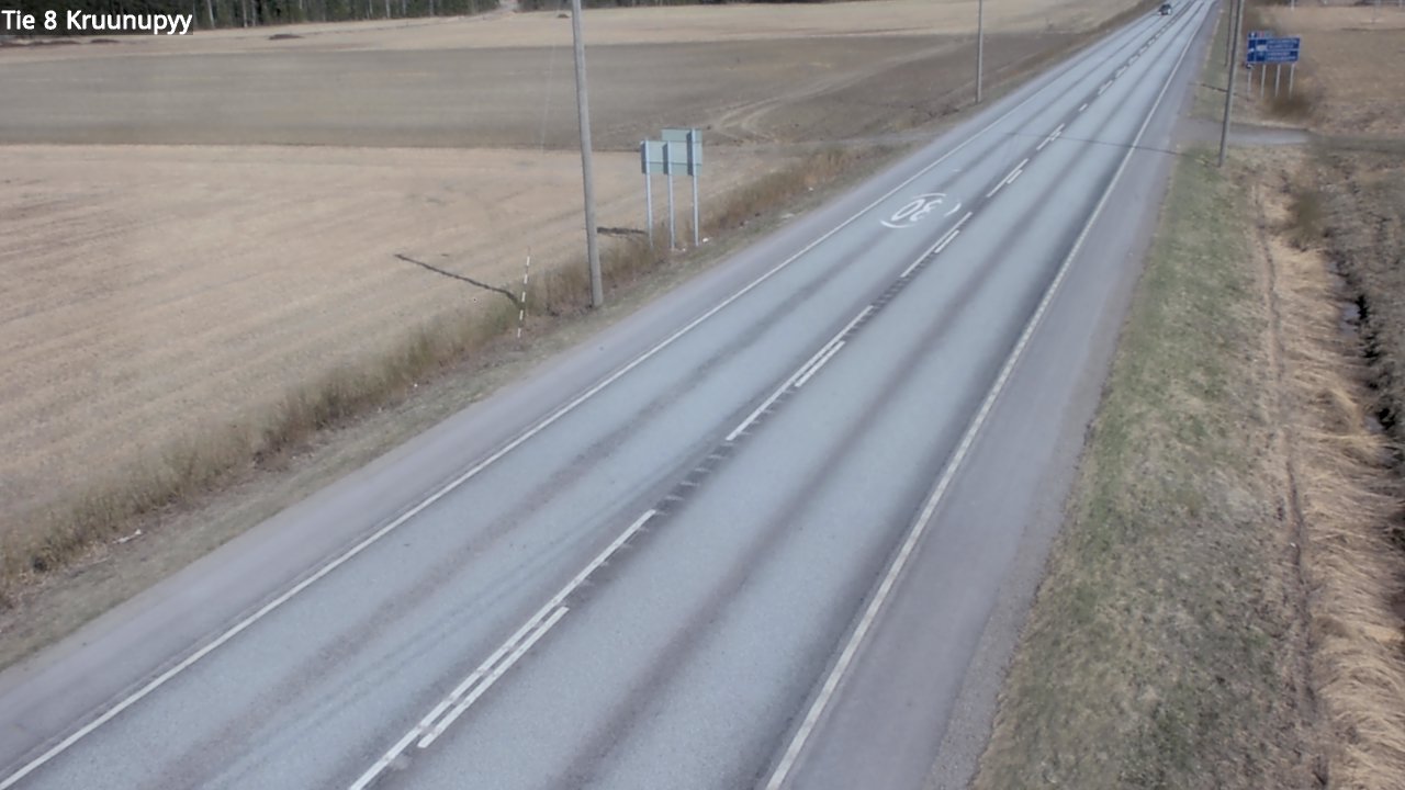 Weather Camera Image Väg 8 Kronoby, Kruunupyy, Pohjanmaa