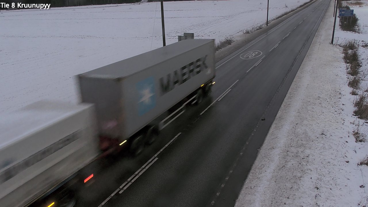 Weather Camera Image Väg 8 Kronoby, Kruunupyy, Pohjanmaa