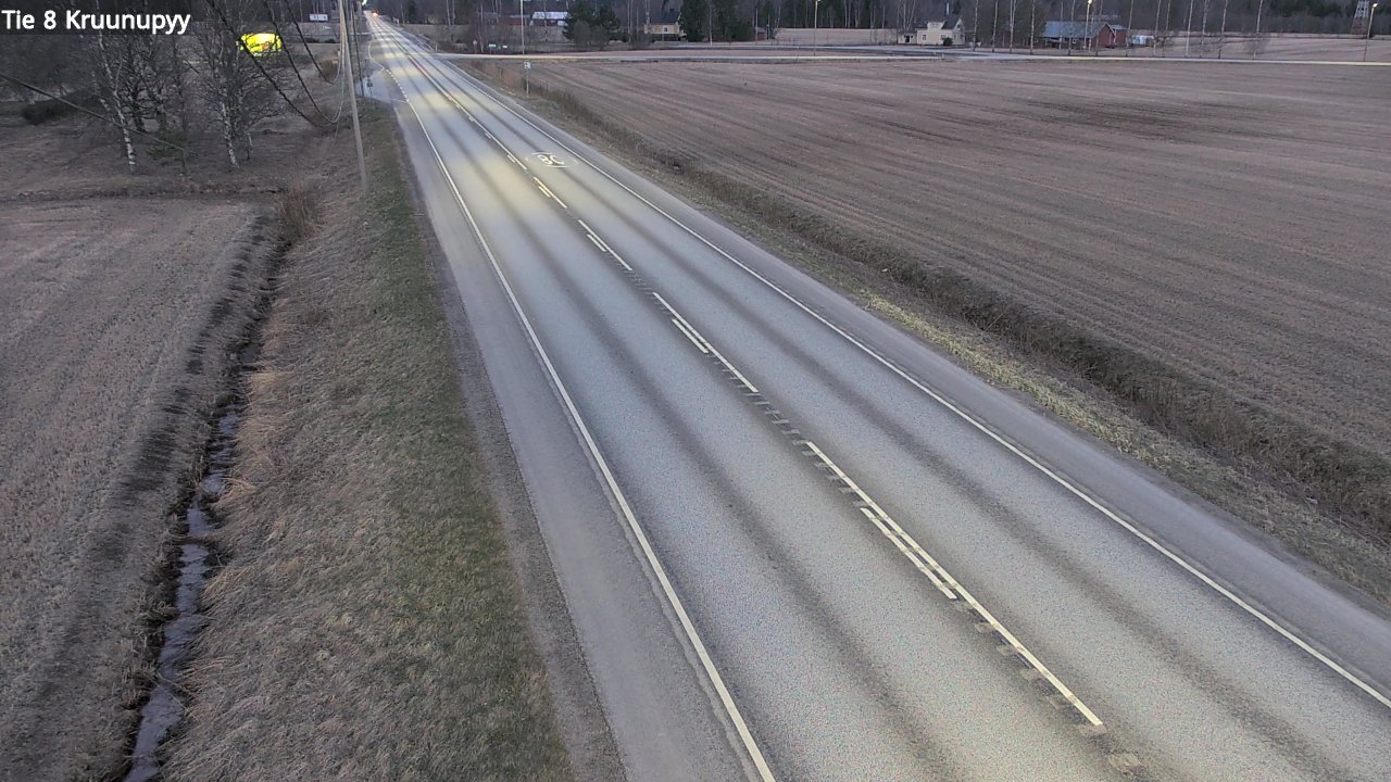 Weather Camera Image Väg 8 Kronoby, Kruunupyy, Pohjanmaa