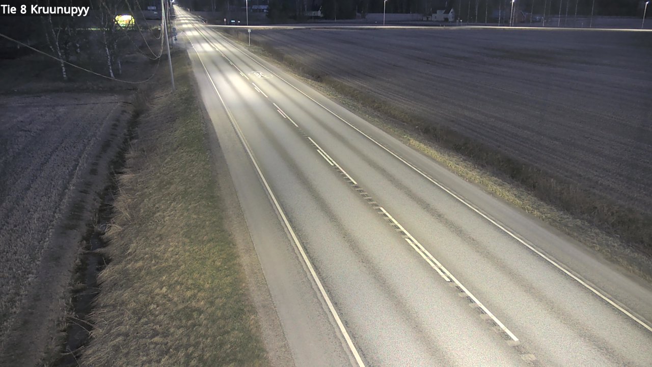 Weather Camera Image Väg 8 Kronoby, Kruunupyy, Pohjanmaa