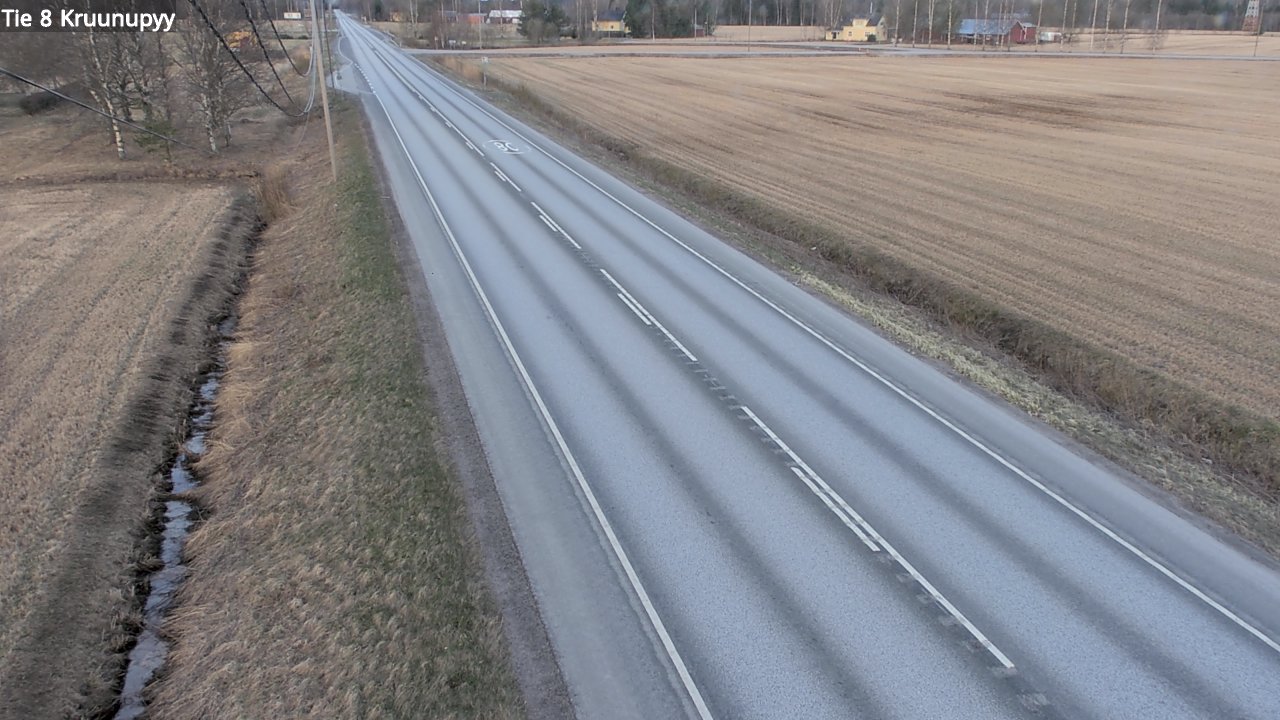 Weather Camera Image Väg 8 Kronoby, Kruunupyy, Pohjanmaa