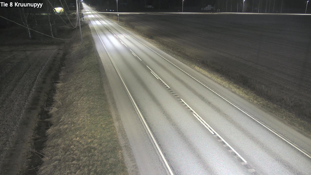 Weather Camera Image Väg 8 Kronoby, Kruunupyy, Pohjanmaa
