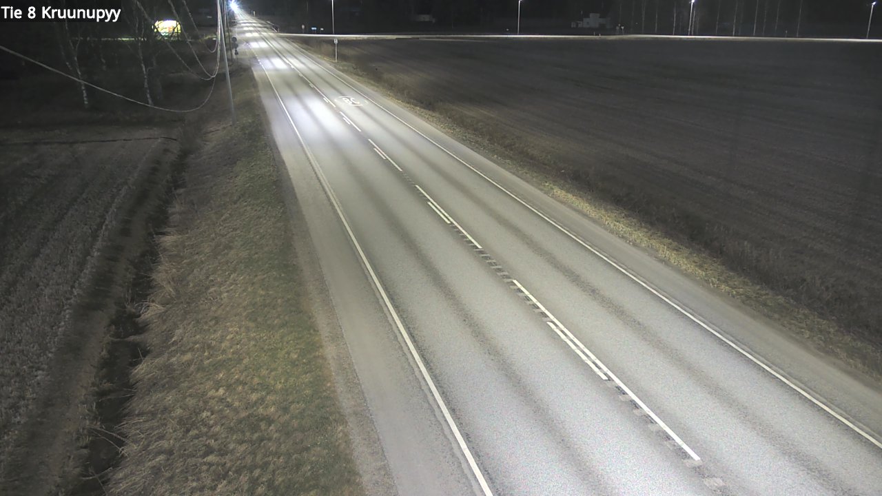 Weather Camera Image Väg 8 Kronoby, Kruunupyy, Pohjanmaa