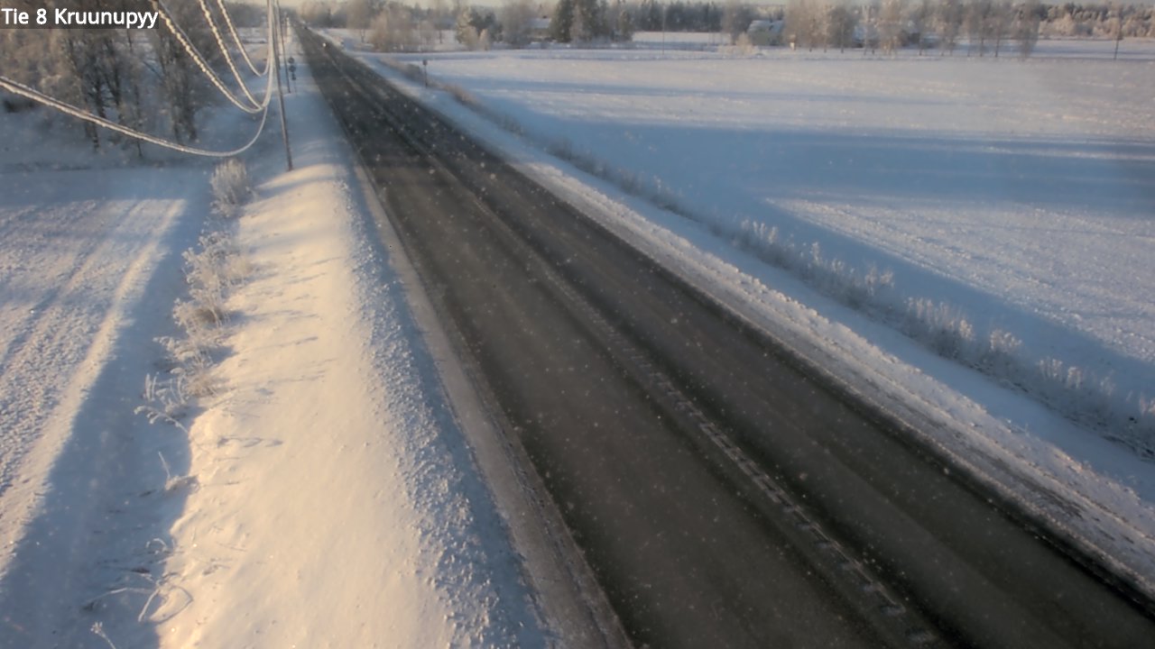 Weather Camera Image Väg 8 Kronoby, Kruunupyy, Pohjanmaa