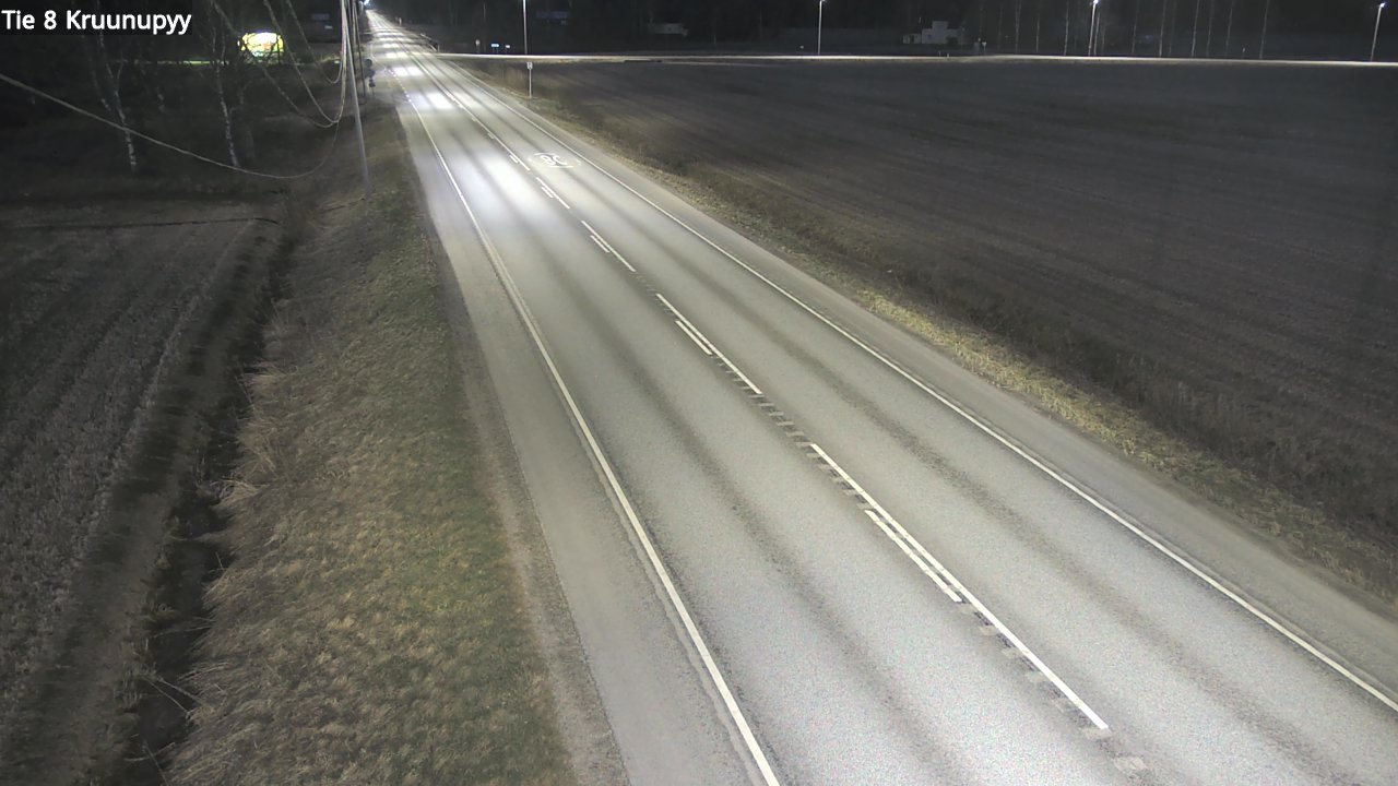 Weather Camera Image Väg 8 Kronoby, Kruunupyy, Pohjanmaa