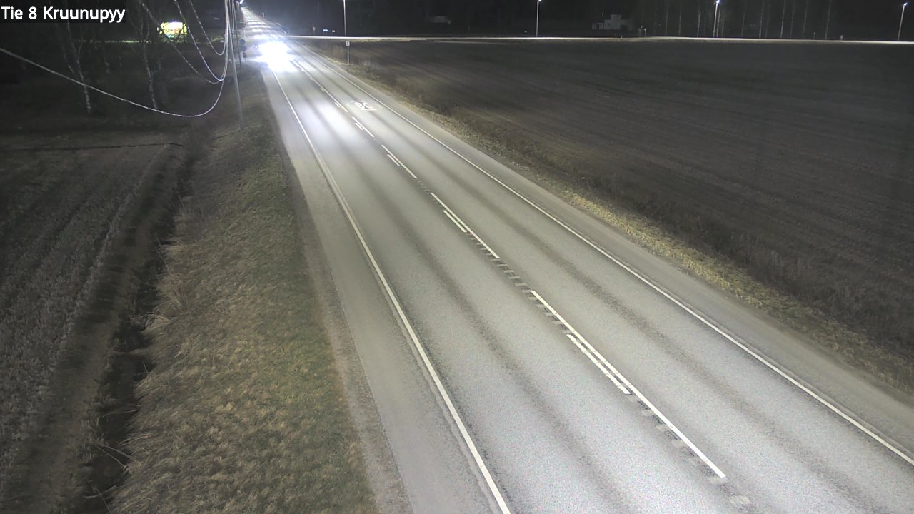 Weather Camera Image Väg 8 Kronoby, Kruunupyy, Pohjanmaa